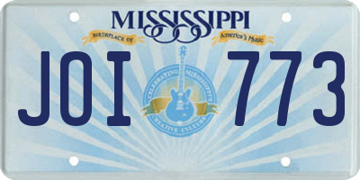 MS license plate JOI773