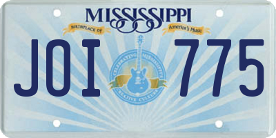 MS license plate JOI775