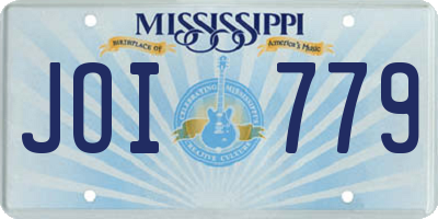 MS license plate JOI779