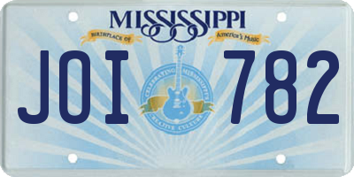 MS license plate JOI782