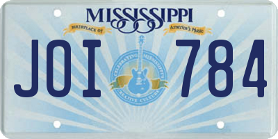 MS license plate JOI784