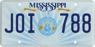 MS license plate JOI788