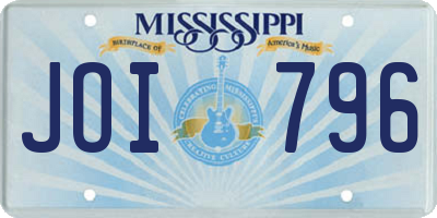 MS license plate JOI796