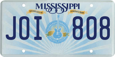 MS license plate JOI808