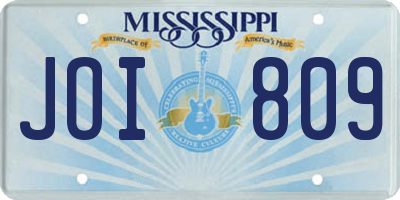 MS license plate JOI809