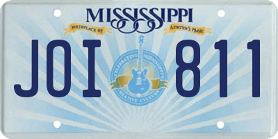 MS license plate JOI811