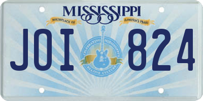 MS license plate JOI824