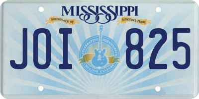 MS license plate JOI825