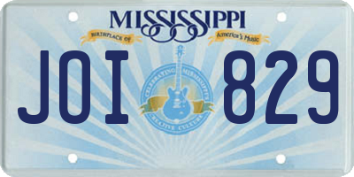 MS license plate JOI829