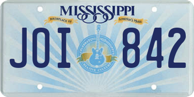 MS license plate JOI842