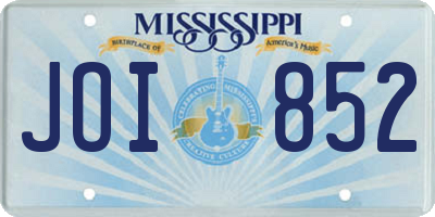 MS license plate JOI852