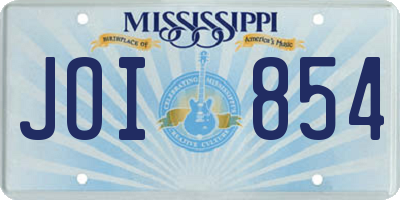 MS license plate JOI854