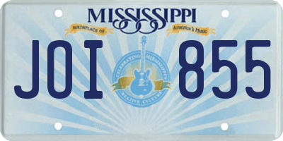 MS license plate JOI855