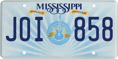 MS license plate JOI858