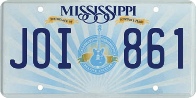 MS license plate JOI861