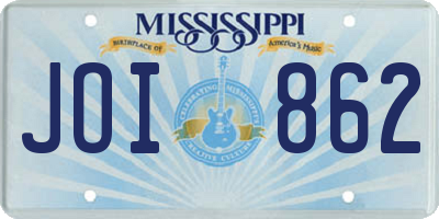 MS license plate JOI862