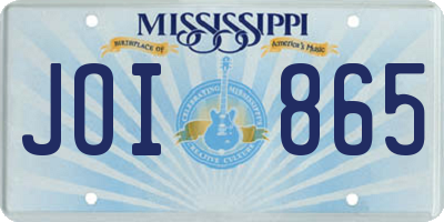 MS license plate JOI865