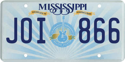 MS license plate JOI866