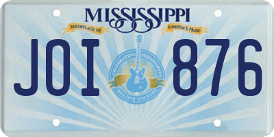 MS license plate JOI876