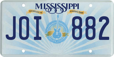 MS license plate JOI882