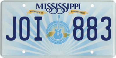 MS license plate JOI883