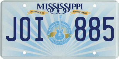 MS license plate JOI885