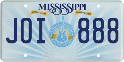 MS license plate JOI888