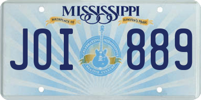 MS license plate JOI889