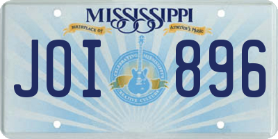 MS license plate JOI896
