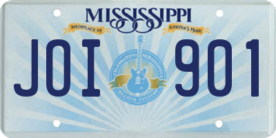 MS license plate JOI901