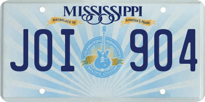 MS license plate JOI904