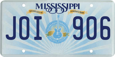 MS license plate JOI906