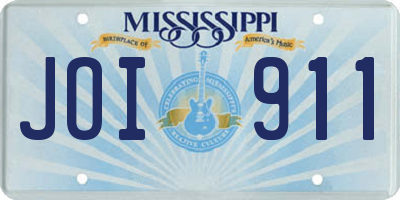 MS license plate JOI911