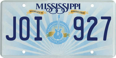 MS license plate JOI927