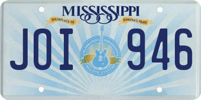 MS license plate JOI946