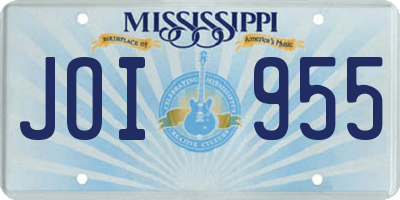 MS license plate JOI955