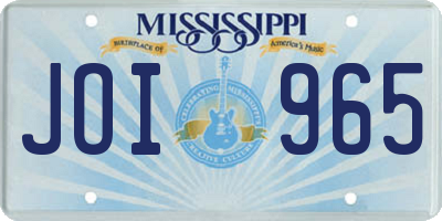 MS license plate JOI965