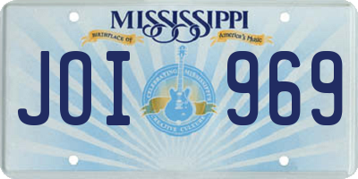 MS license plate JOI969