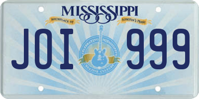 MS license plate JOI999