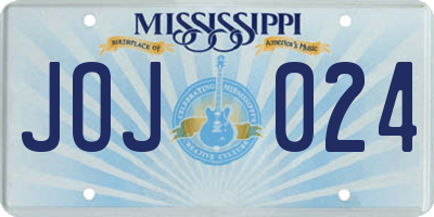 MS license plate JOJ024