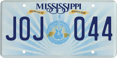 MS license plate JOJ044