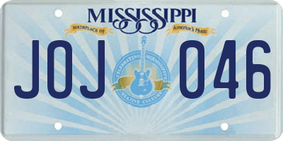 MS license plate JOJ046
