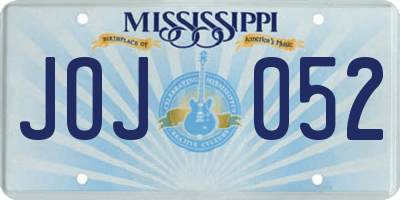 MS license plate JOJ052