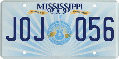 MS license plate JOJ056