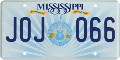 MS license plate JOJ066