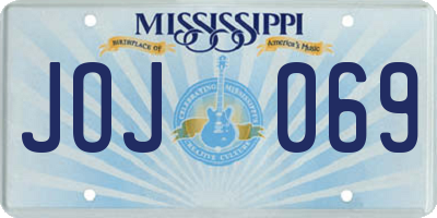 MS license plate JOJ069