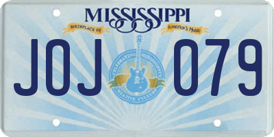 MS license plate JOJ079