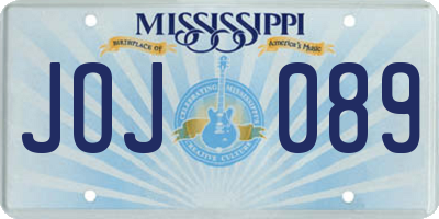 MS license plate JOJ089