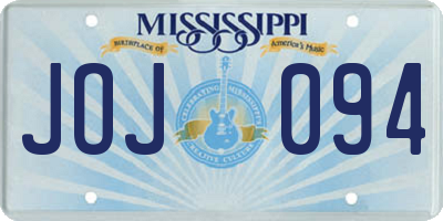 MS license plate JOJ094