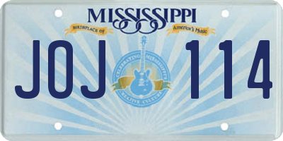 MS license plate JOJ114